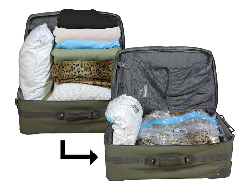 4pc Space Saving Vacuum Travel Bags - Roll Up Bags