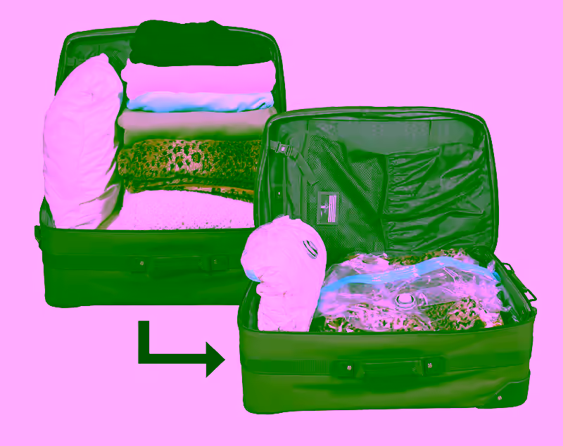 4pc Space Saving Vacuum Travel Bags - Roll Up Bags