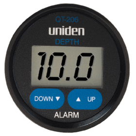 UNIDEN QT206B BLACK W/ TM IN DASH DIGITAL DEPTH GAUGE