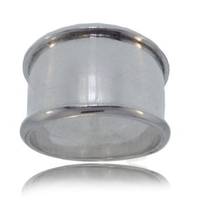 Ladies Ring in Sterling Silver Cigar Band Ring - NEWladies 
