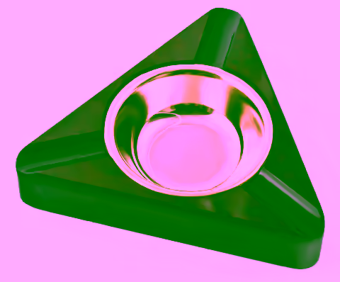 Triangle Porcelain Ashtray Model FW-110A