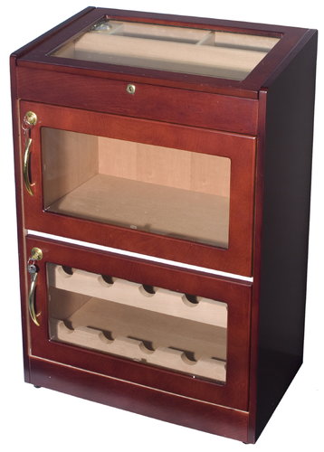 Display Humidor & 10 Wine Bottles