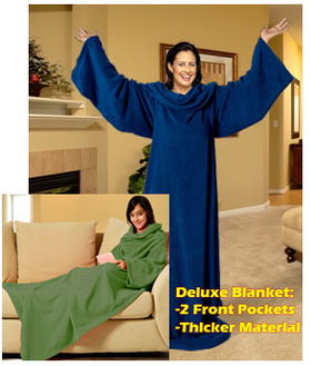 Small Fleece Blanket With Sleeves Deluxe