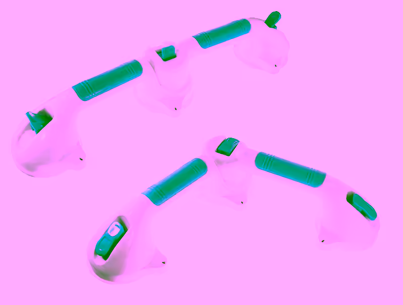 Suction Cup Grab Bar Multi-Positional 180° Swiveling Suction Grip 27" - With Safety Indicator - For Bathtubs, Showers, Toilets - Safety Grip Hand Rail Assist Bar