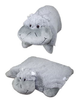 Large - Pet Hippo Animal Pillow