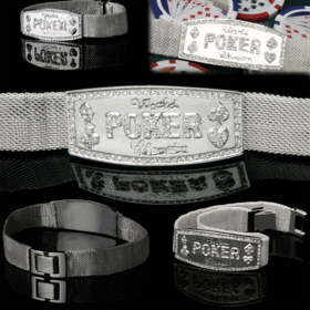 Silver mesh World Poker Champion Bracelet