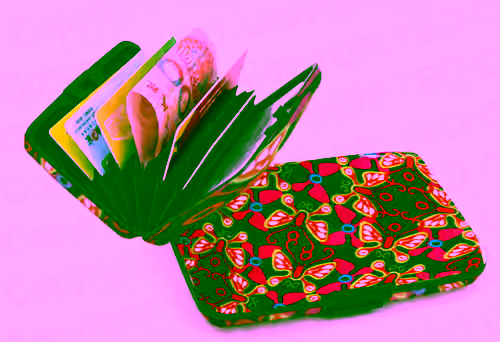 Aluminum Wallet - Butterfly