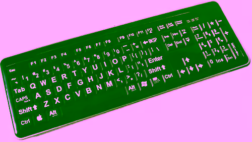 Big & Bright  Easy See Keyboard & Mouse - Black