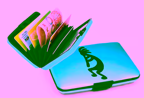 Aluminum Wallet - Kokopelli