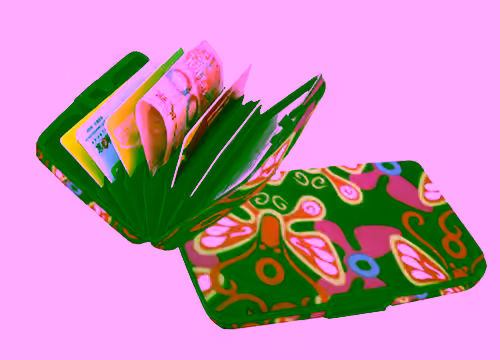 Aluminum Wallet - Flower