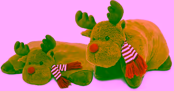 Pet Christmas Reindeer Animal Pillow
