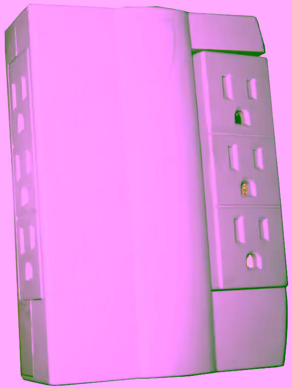 6 Side Swiveling Surge Protector Sockets