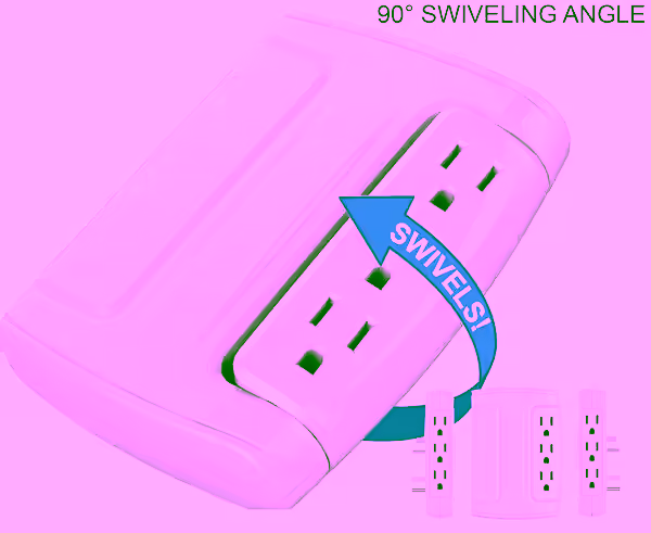 1 - 6 Side Swiveling Socket Outlet