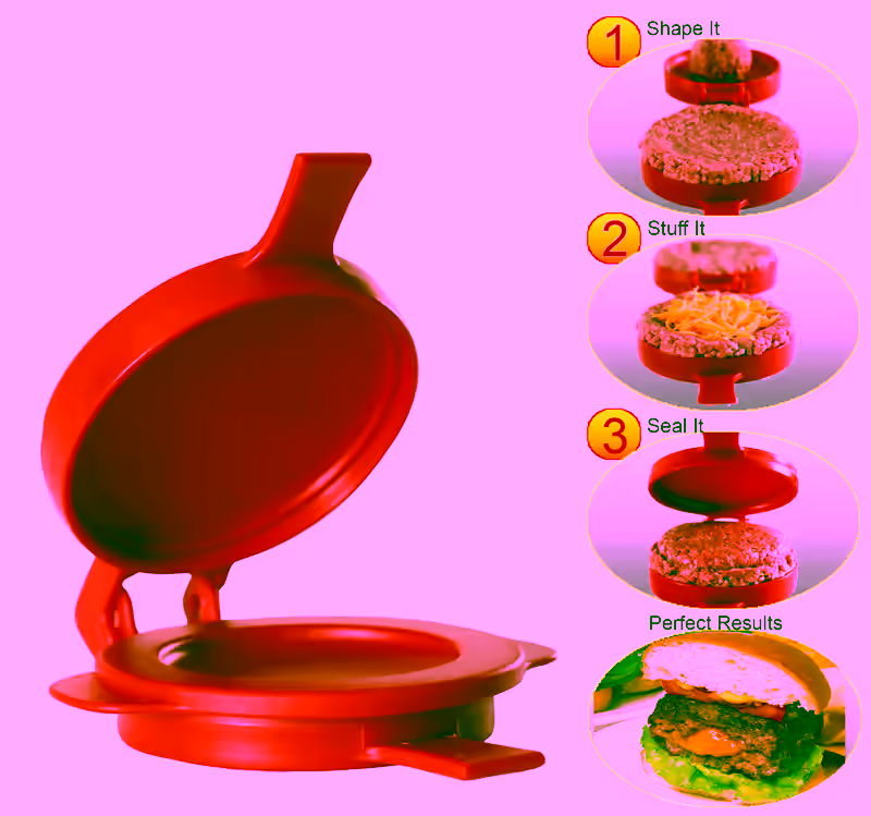 1 - Nonstick - Burger Stuffing Press