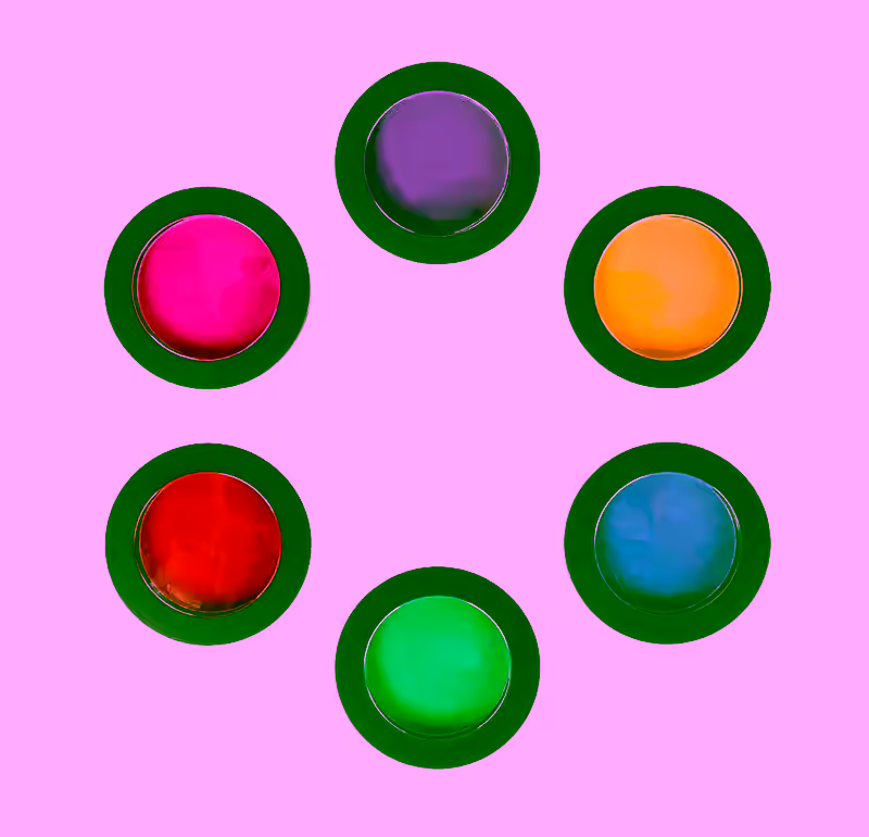 6pc Hair Chalk Temporary Color Cup Set