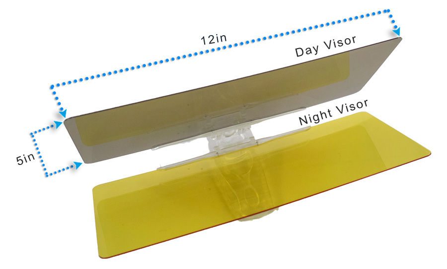 Car Visor Automobile Sun Anti-UV Block Visor Non Glare Anti-Dazzle Sunshade Mirror Goggles Shield for Driving Goggles BLUE ELF 2 in 1 Car Day and Night Anti-Glare Visor