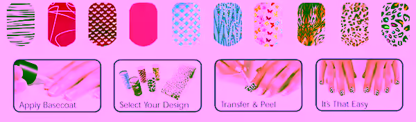 10pc Fancy Nail Foils Set