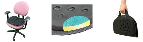 2pc Ergonomic Gel Foam Seat Cushion