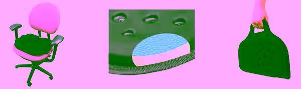 2pc Ergonomic Gel Foam Seat Cushion