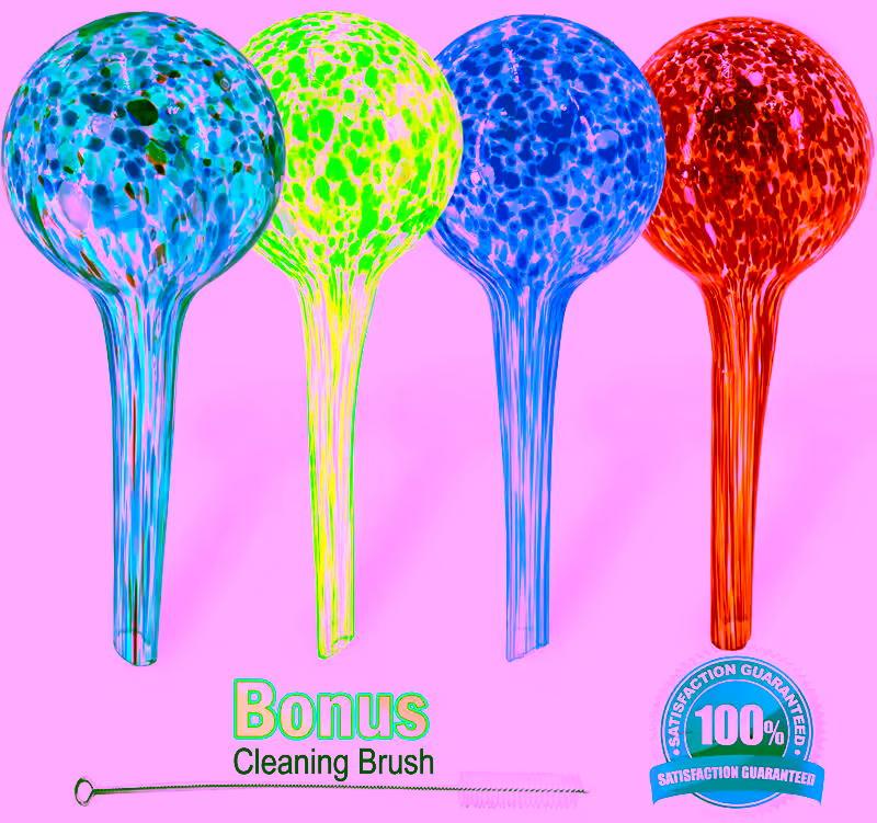 Plant Watering Globes - Automatic Watering Bulbs - 4pc Mini