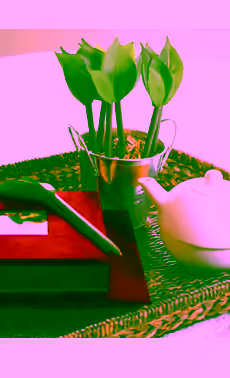 7 Leaf Pens in Metal Container