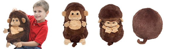 Hug & Hide Animal Pet - 15" Monkey