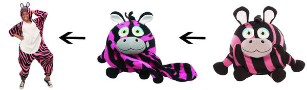 Wearable Pet Animals - Zebra