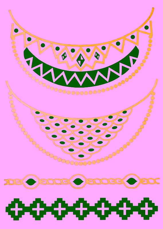 Metallic Jewelry Temporary Tattoo Pack -  Heritage