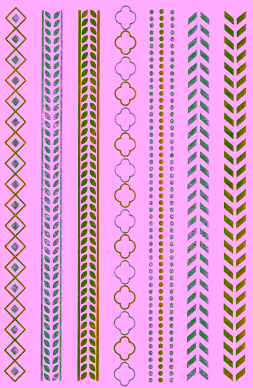 Metallic Jewelry Temporary Tattoo Pack -  Linear