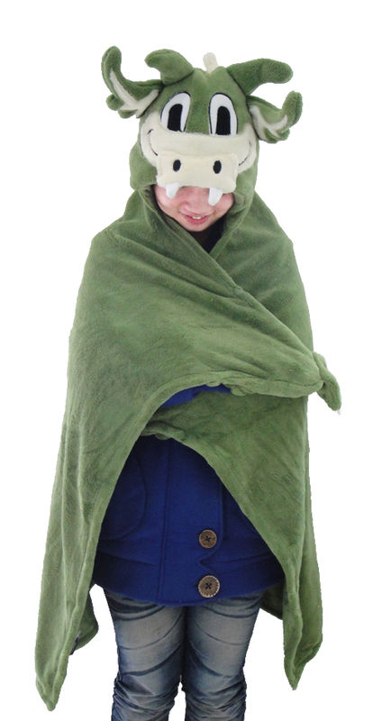 Glow Eyes Animal Fleece Blanket -  Dragon