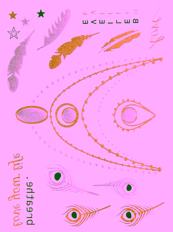 Metallic Jewelry Temporary Tattoo Pack -  Believe