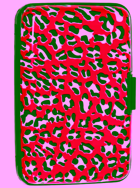 Aluminum Wallet - Pink Leopard
