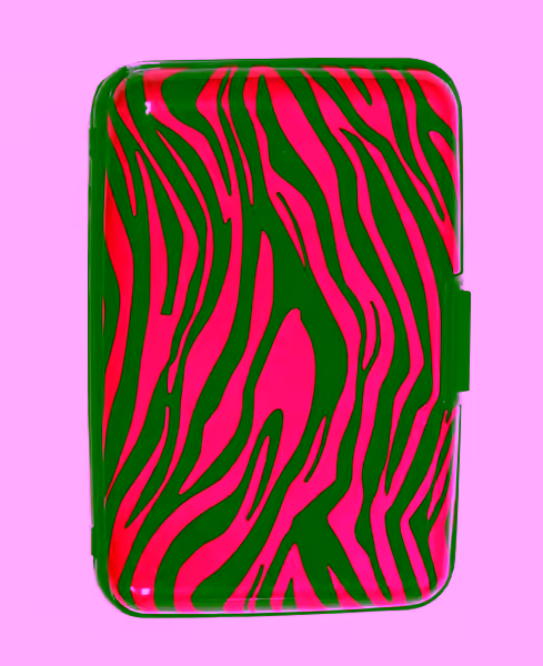 Aluminum Wallet - Pink Zebra