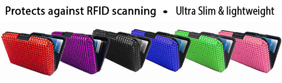 Aluminum Wallet - Jeweled