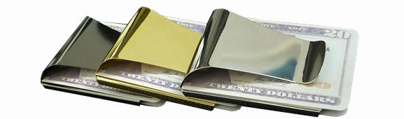 Stainless Steel Silver Metal Double Sided Money Clip