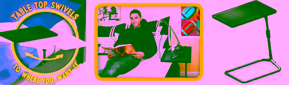 Swivel Bedside Tray Table with Adjustable Height