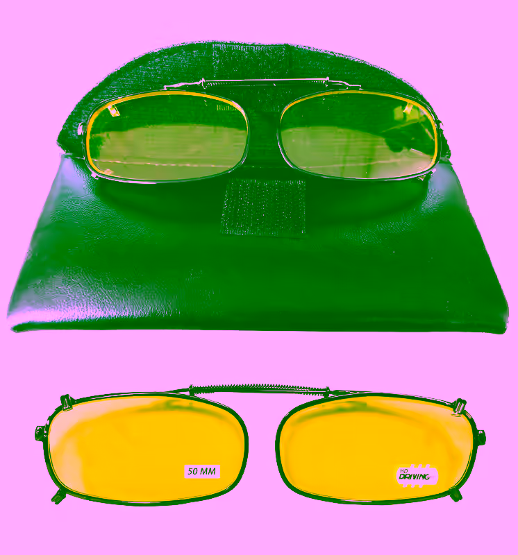 HD Night Vision Wraparounds Clip on Spring Glasses