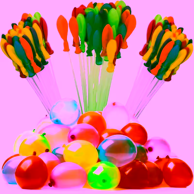 Super Water Balloons 3pc set - Auto Water Balloon Filler Self-Sealing (111 Balloons)
