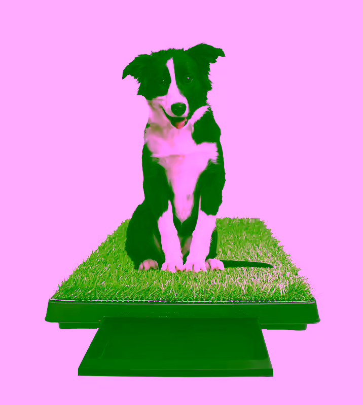 Dog Pet Grass Potty Patch Portable Large w/ Removable Tray 25x20 - 3 Layer Artificial Turf Faux Grass Pad For Puppy Potty Bathroom Training - Easy to Clean Indoor or Outdoor Use