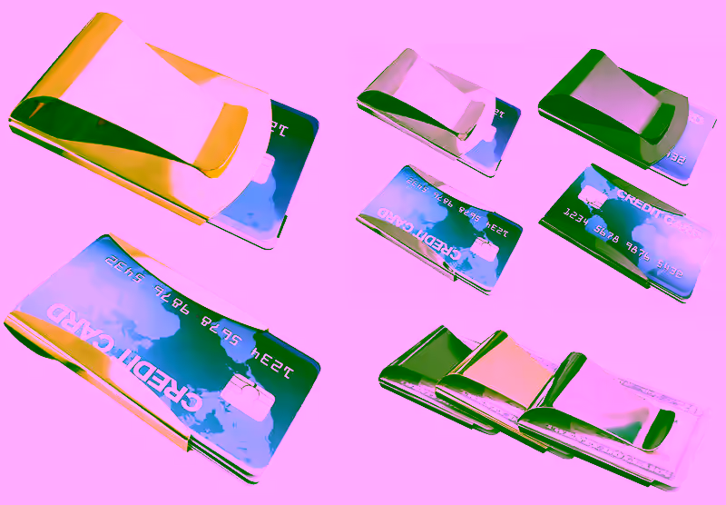 Stainless Steel Gold Metal Double Sided Money Clip