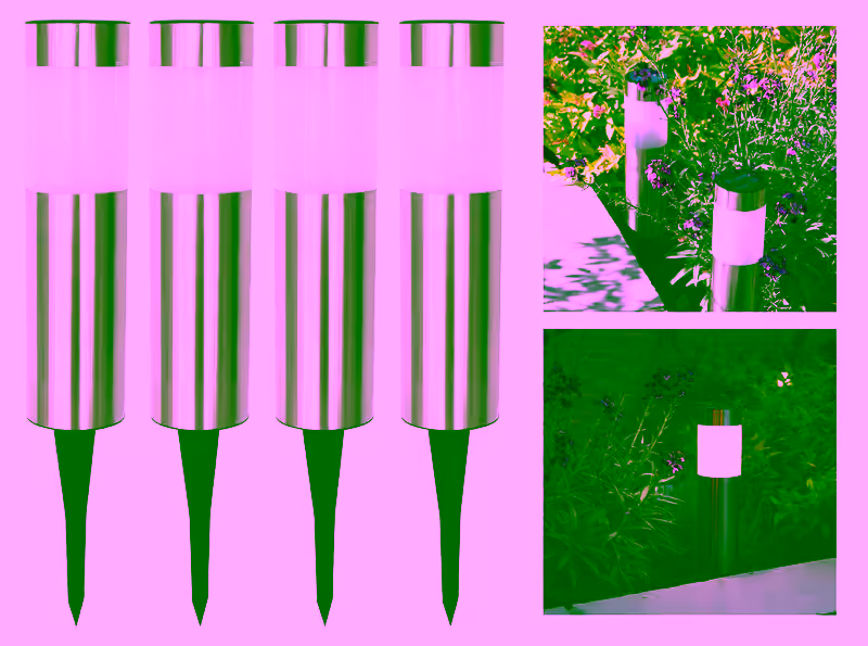 Solar Post Garden-Pathway LED Lights - Set of 4