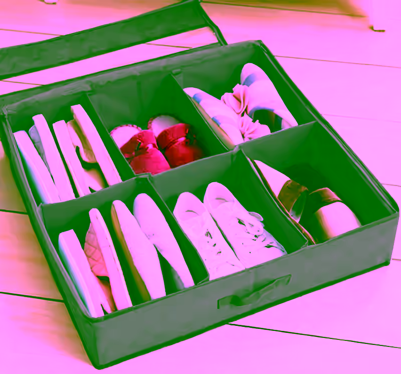 Underbed Shoe Storage Chest- Zippered Top