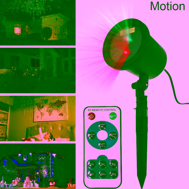 Christmas Star Laser Shower Lights - Star Field w/Remote