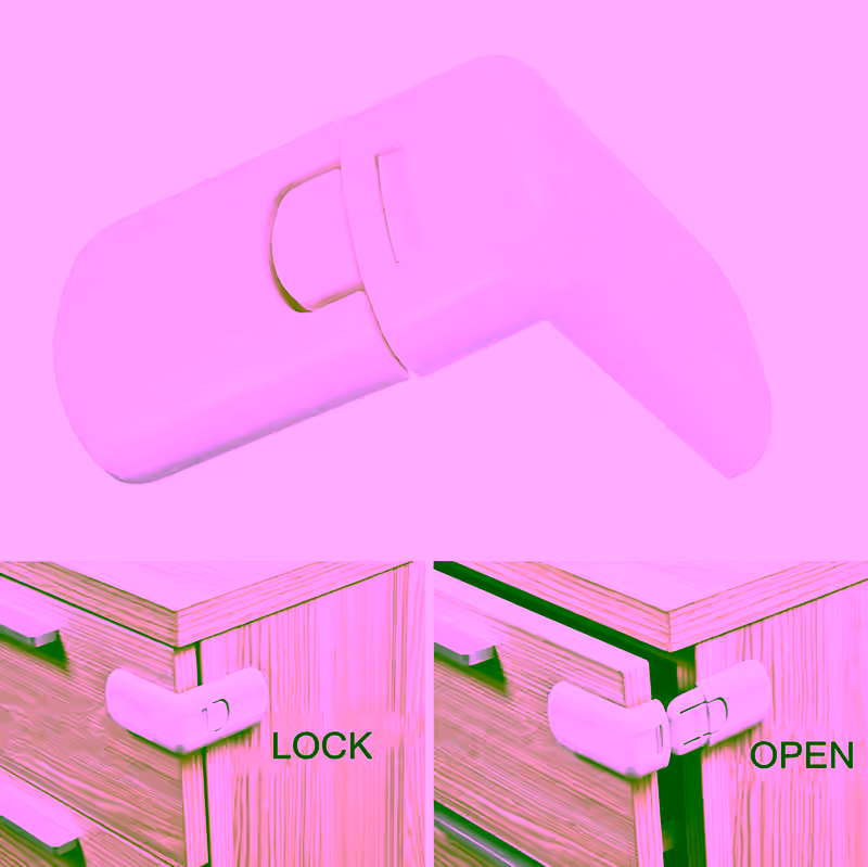 Child Safety Drawer Angle Lock 4pc