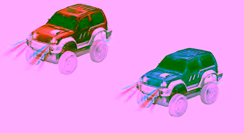 2pc - Magic Twister Glow In the Dark Race Vehicles - SUV