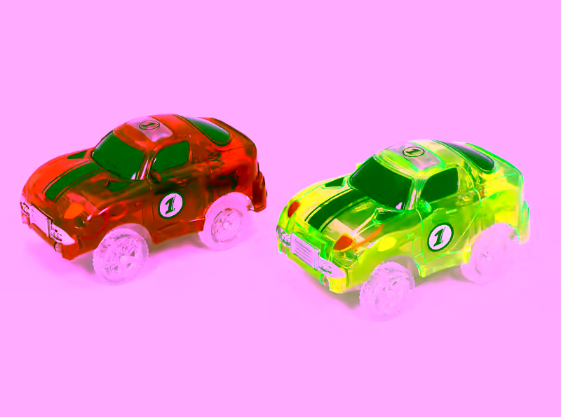 2pc - Magic Twister Glow In the Dark Race Vehicles - Race Car