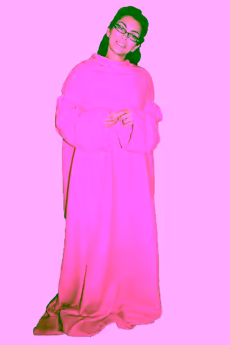 Soft Fleece Blanket With Sleeves - Pink