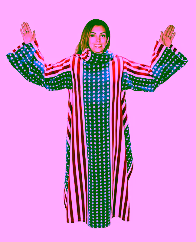 Soft Fleece Blanket With Sleeves - US Flag