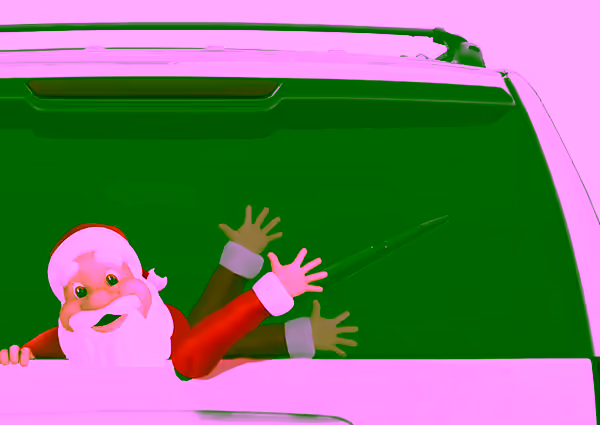 Rear Vehicle Car Window Waving Moving Windshield Wiper Blade Tag Decal Sticker - Santa Claus