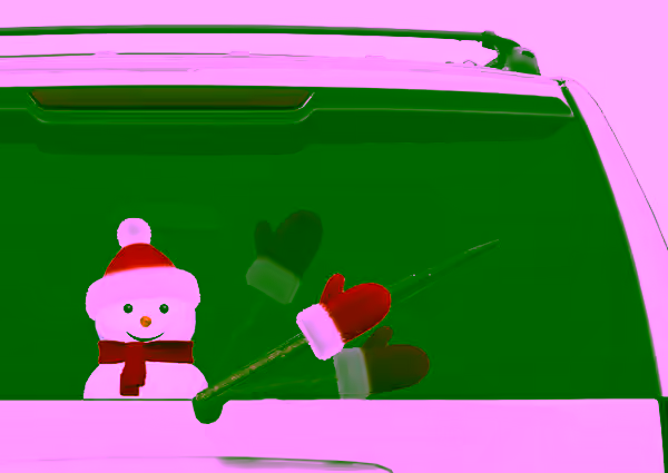Rear Vehicle Car Window Waving Moving Windshield Wiper Blade Tag Decal Sticker  - Snowman
